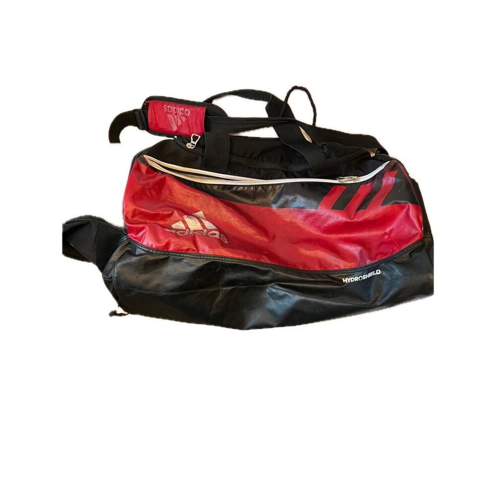 Adidas Defender Medium 22"x10"x10" Red Black Duffel Gym Bag